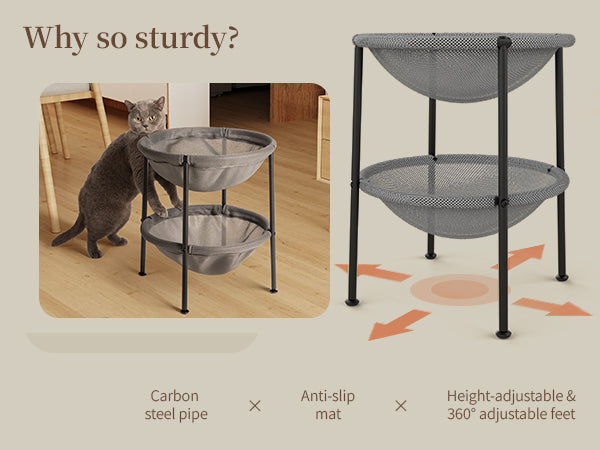 Grey Double Cat Bed