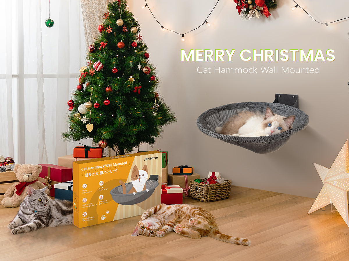 Cat Hammock Wall Mounted for Sleeping, Playing, Climbing - Maximum Hold Up to 30lb