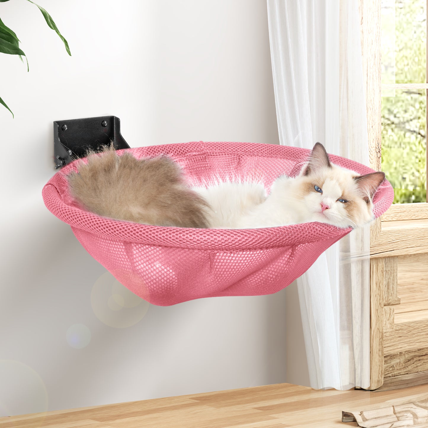 Cat Hammock Wall Mounted for Sleeping, Playing, Climbing - Maximum Hold Up to 30lb