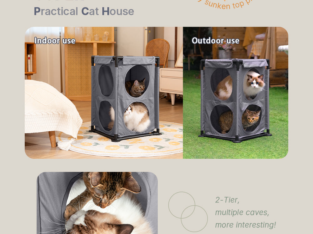 2-Level Cat House&Condo