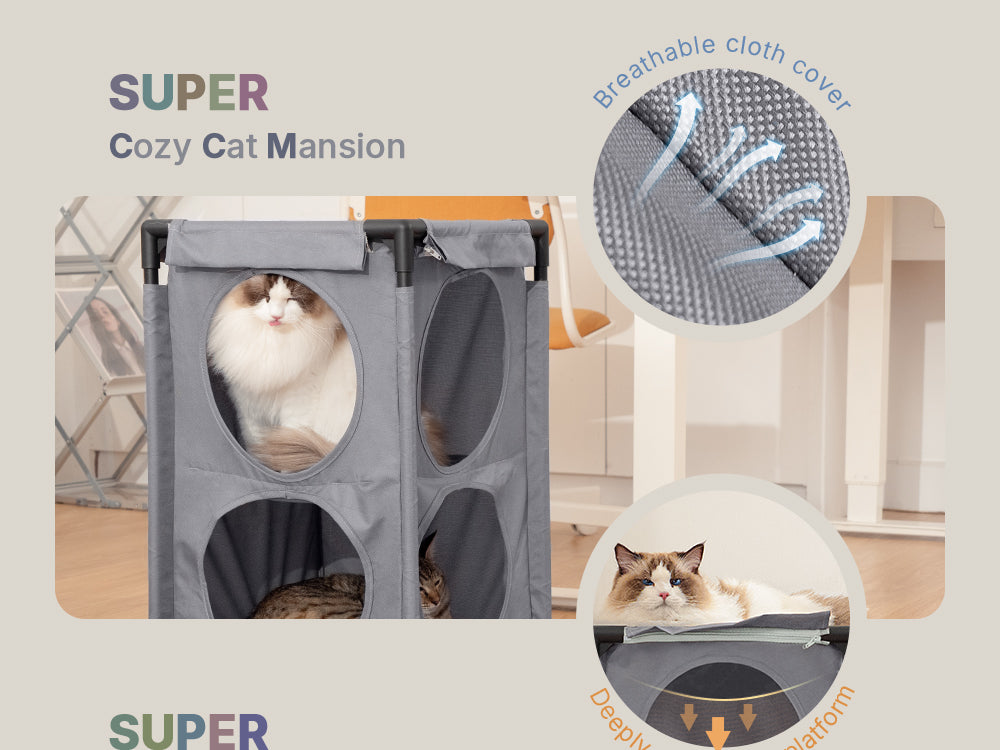 2-Level Cat House&Condo