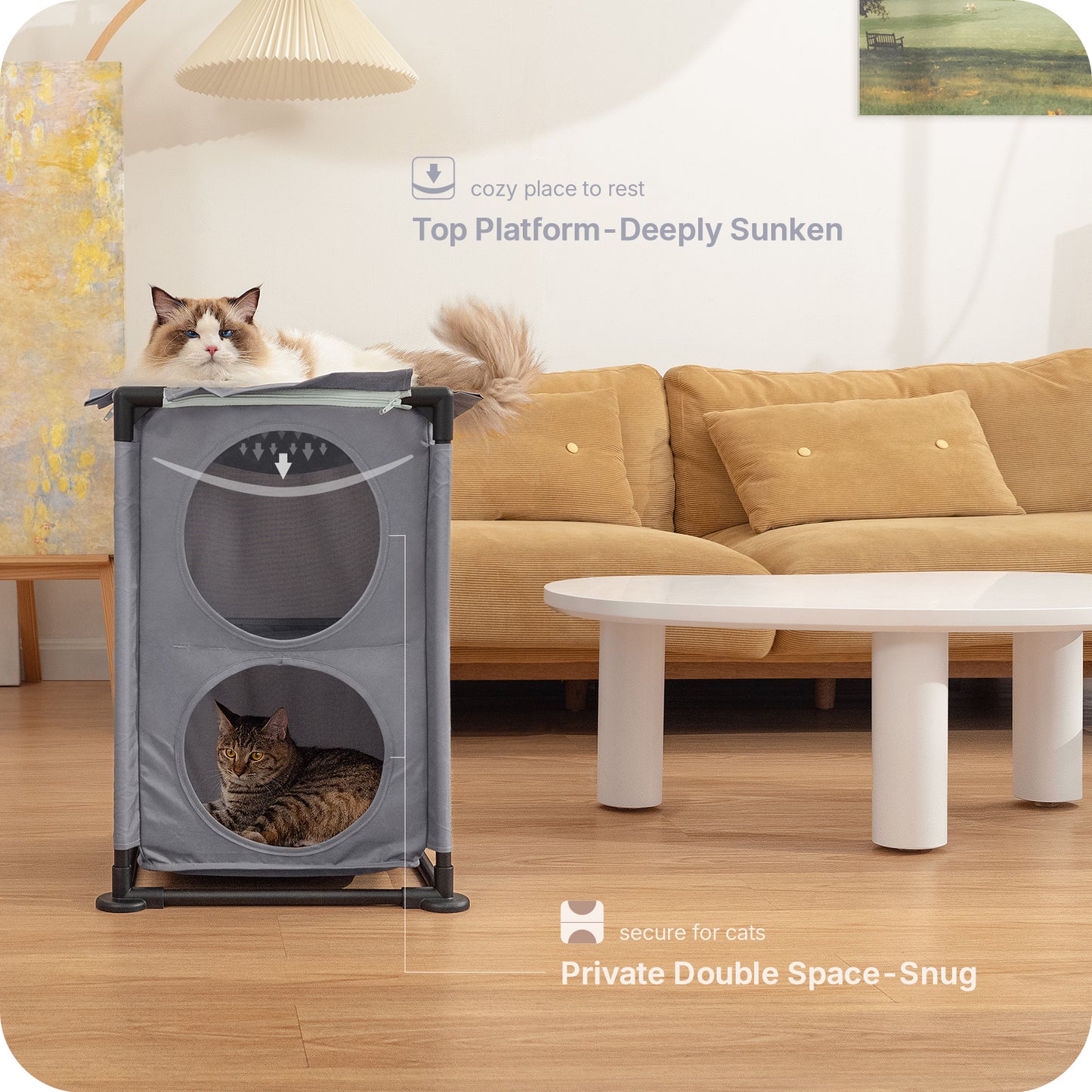 2-Level Cat House&Condo