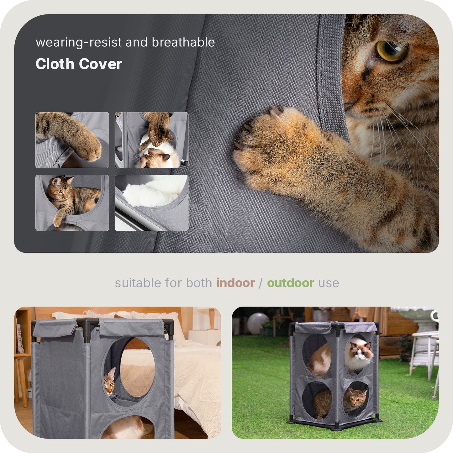 2-Level Cat House&Condo
