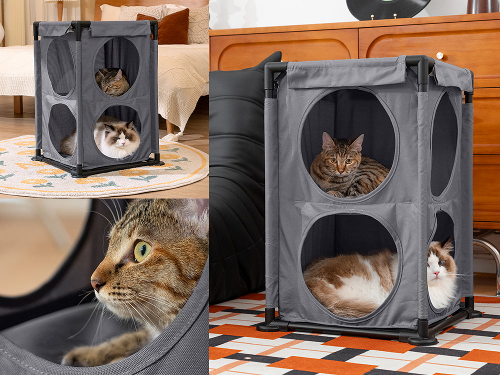 2-Level Cat House&Condo