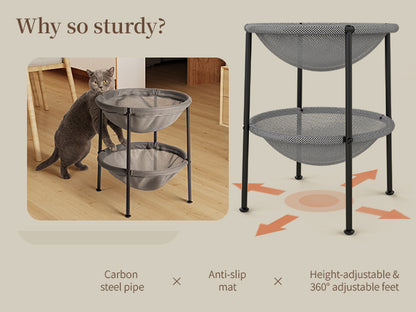 Grey Double Cat Bed