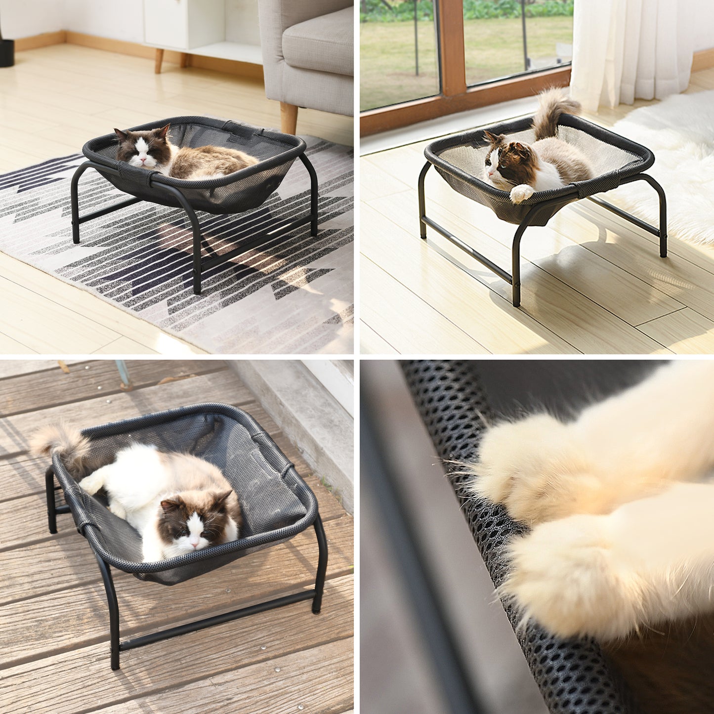 Gray Square Pet Bed [Large]