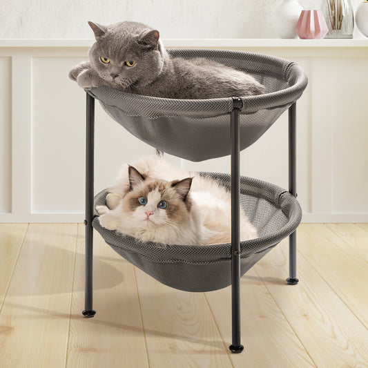 Grey Double Cat Bed