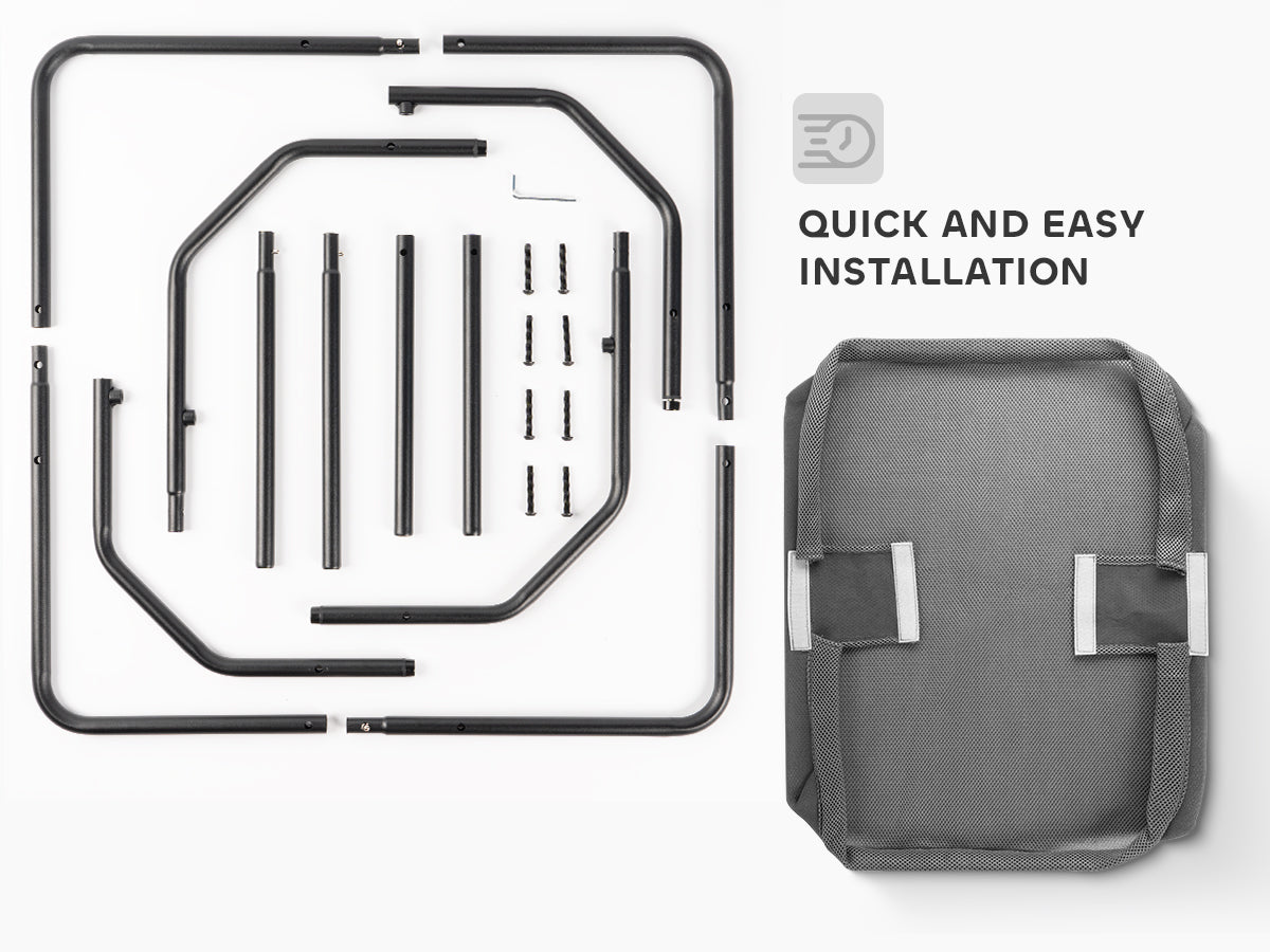 Gray Square Pet Bed [Large]