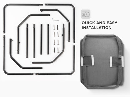 Gray Square Pet Bed [Large]