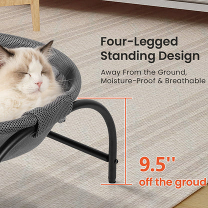 Elevated Cat Bed Hammock Whole Wash Stable & Breathable Easy Assembly Indoors Outdoors