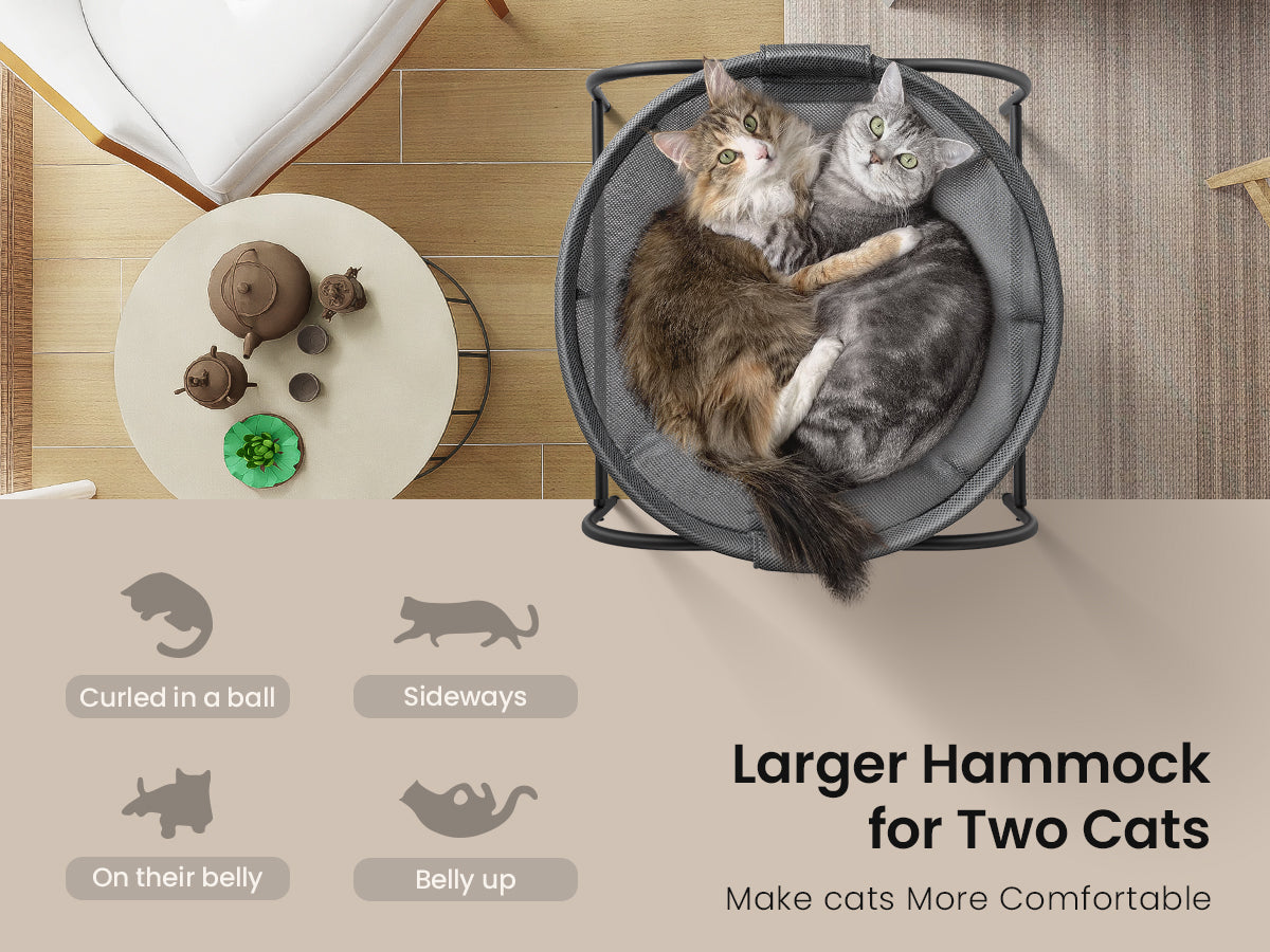 Gray Round Cat Bed [Large]