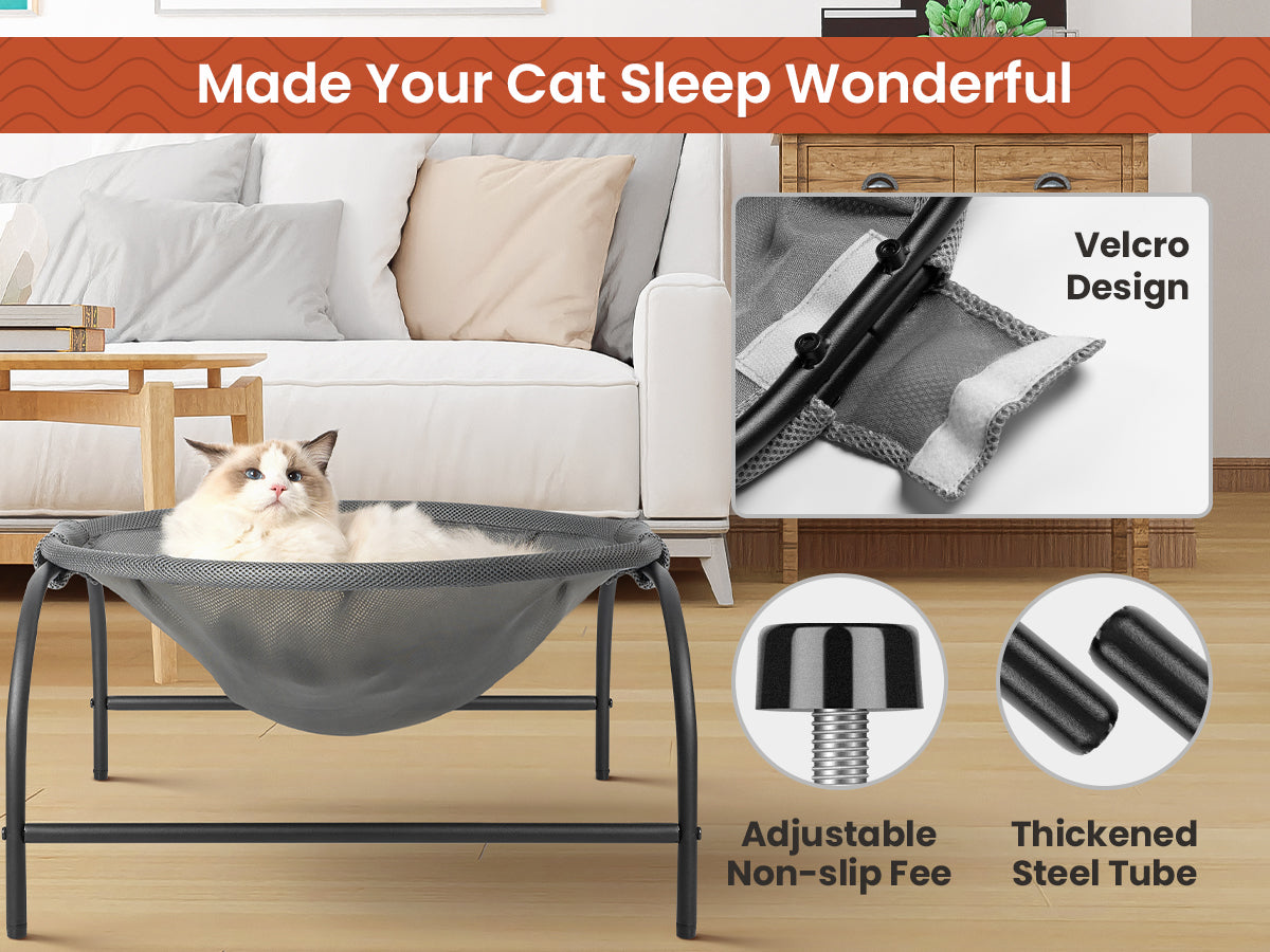 Gray Round Cat Bed [Large]
