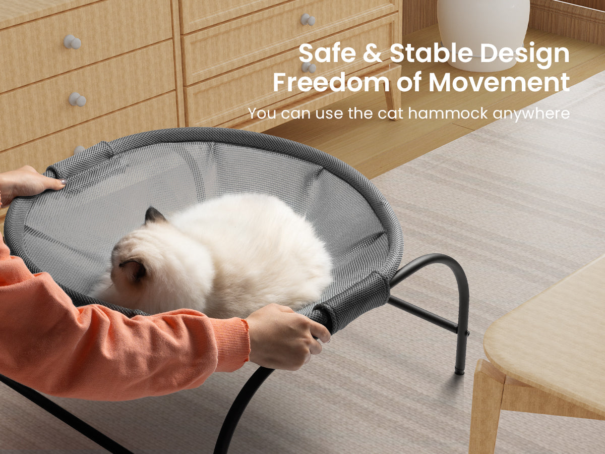 Gray Round Cat Bed [Large]