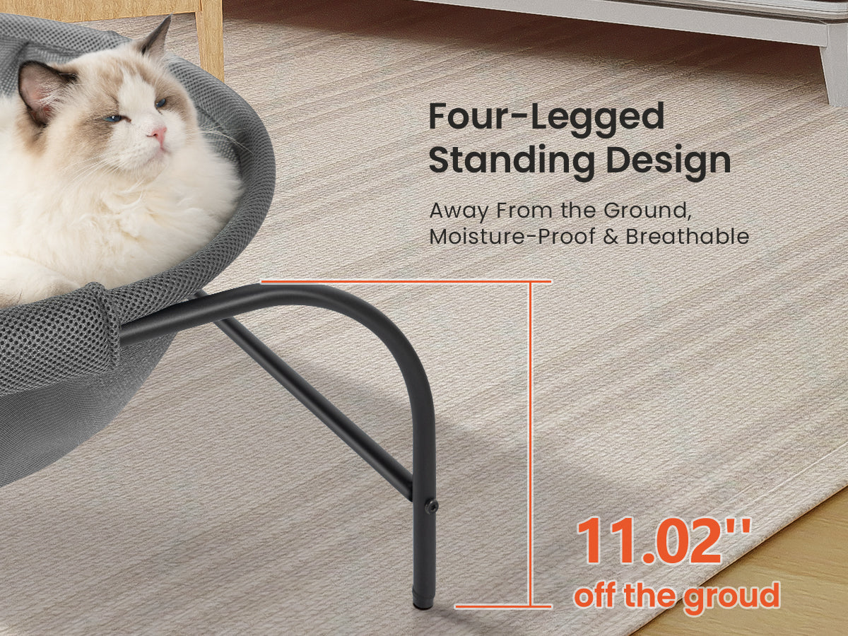 Gray Round Cat Bed [Large]
