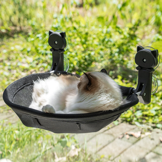 Cat Window Perch, Foldable & Breathable Cat Window Hammock - Maximum Hold Up to 40lb