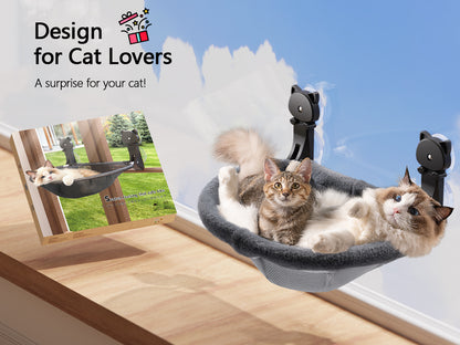 Foldable & Stable Cat Hammocks for Overlooking, Sunbathing and Climbing - Maximum Hold Up to 40lb